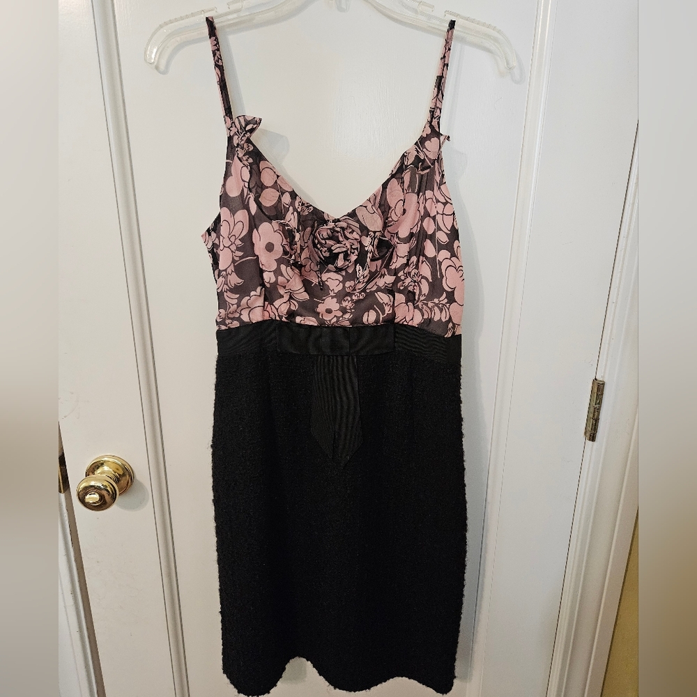 Milly Pink Floral and Black Chemise